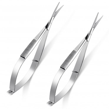Eyebrow Scissor / Spring Scissor / 10cm / Available straight & Curved tips