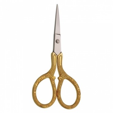 Fancy Scissor / Embroidery Scissor / 10cm / Straight tips / Half gold colour