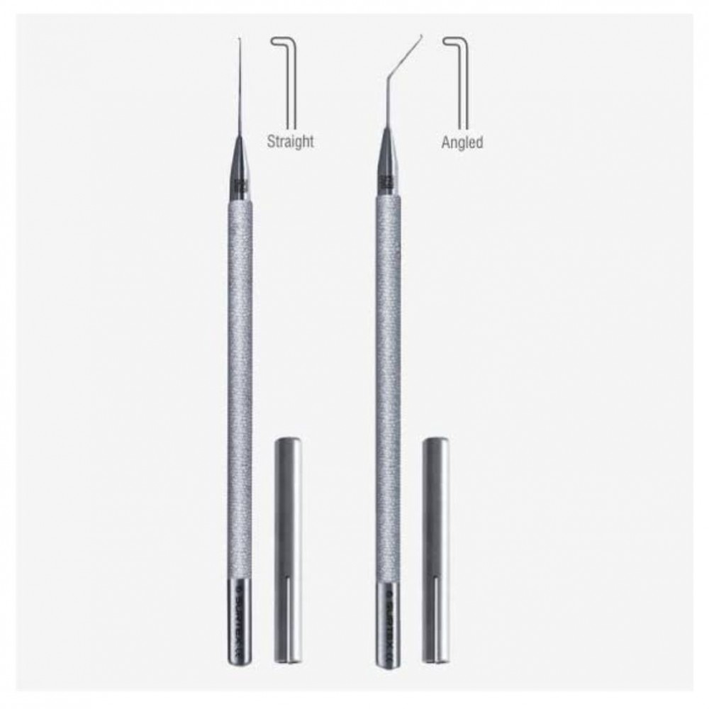 Sinskey Lens Manipulating Hook 0.25mm Angled Titanium Tip, Straight S.S. Shaft & Round Handle