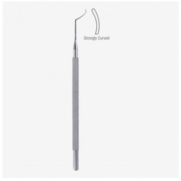 Neuhann Nucleus Divider Strongly Curved Spatulated Tip Ophthalmic Surgical Instrument